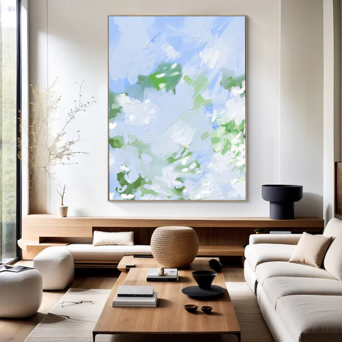 Blue Meadow Abstract Painting