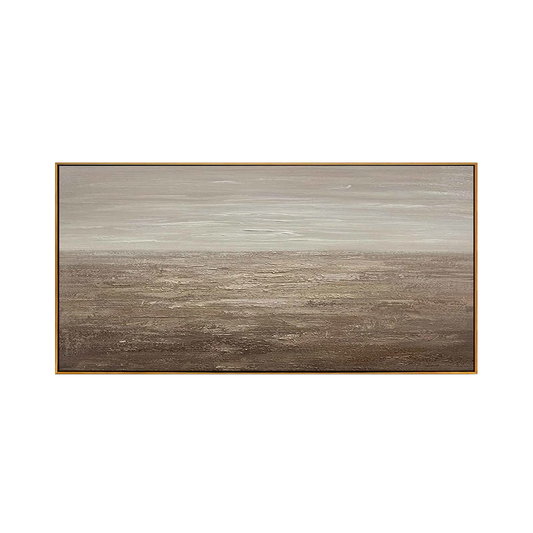 Taupe Horizon Minimalist Painting