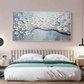 White Magnolia Textured Painting