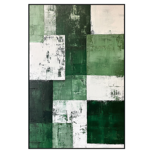 Emerald Structure Abstract Painting