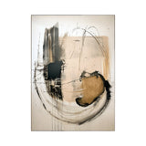 Bold Abstract Movement – Black & Gold Textured Painting