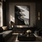 Black and White Textured Abstract Painting #ART21