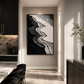 Black and White Textured Abstract Painting #ART21