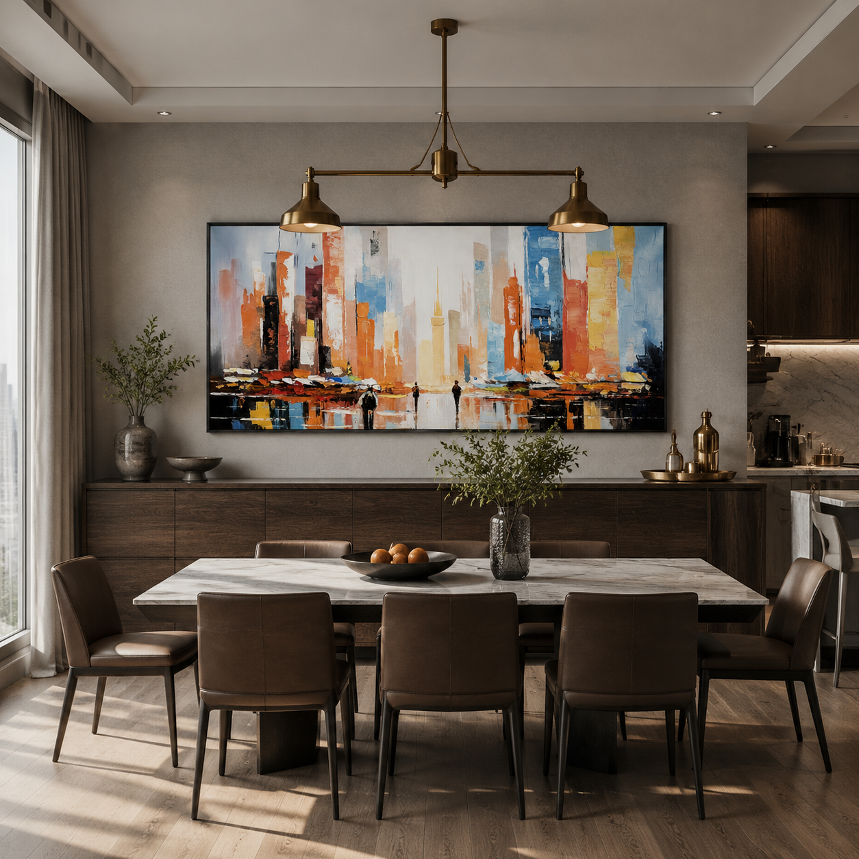 Abstract City Lights Painting