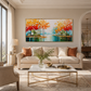 Autumn Stillwater Forest Abstract Painting