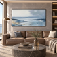 Calm Horizon Blue Seascape Painting