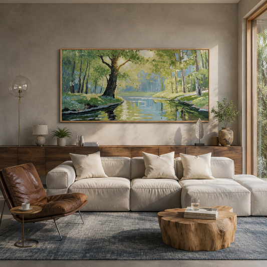 Golden Grove Riverlight Landscape Painting