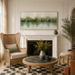 Mist Horizon Green Abstract Painting