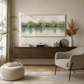 Mist Horizon Green Abstract Painting