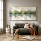 Mist Horizon Green Abstract Painting
