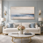 Serenity Coast Blue Abstract Painting