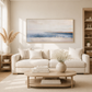 Serenity Coast Blue Abstract Painting