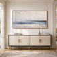 Serenity Coast Blue Abstract Painting