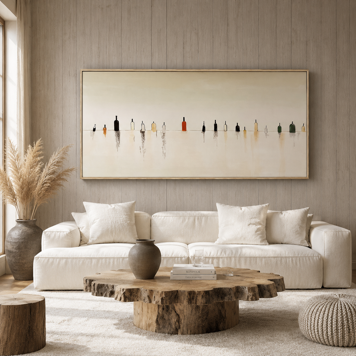 Silent Figures Minimalist Art Painting