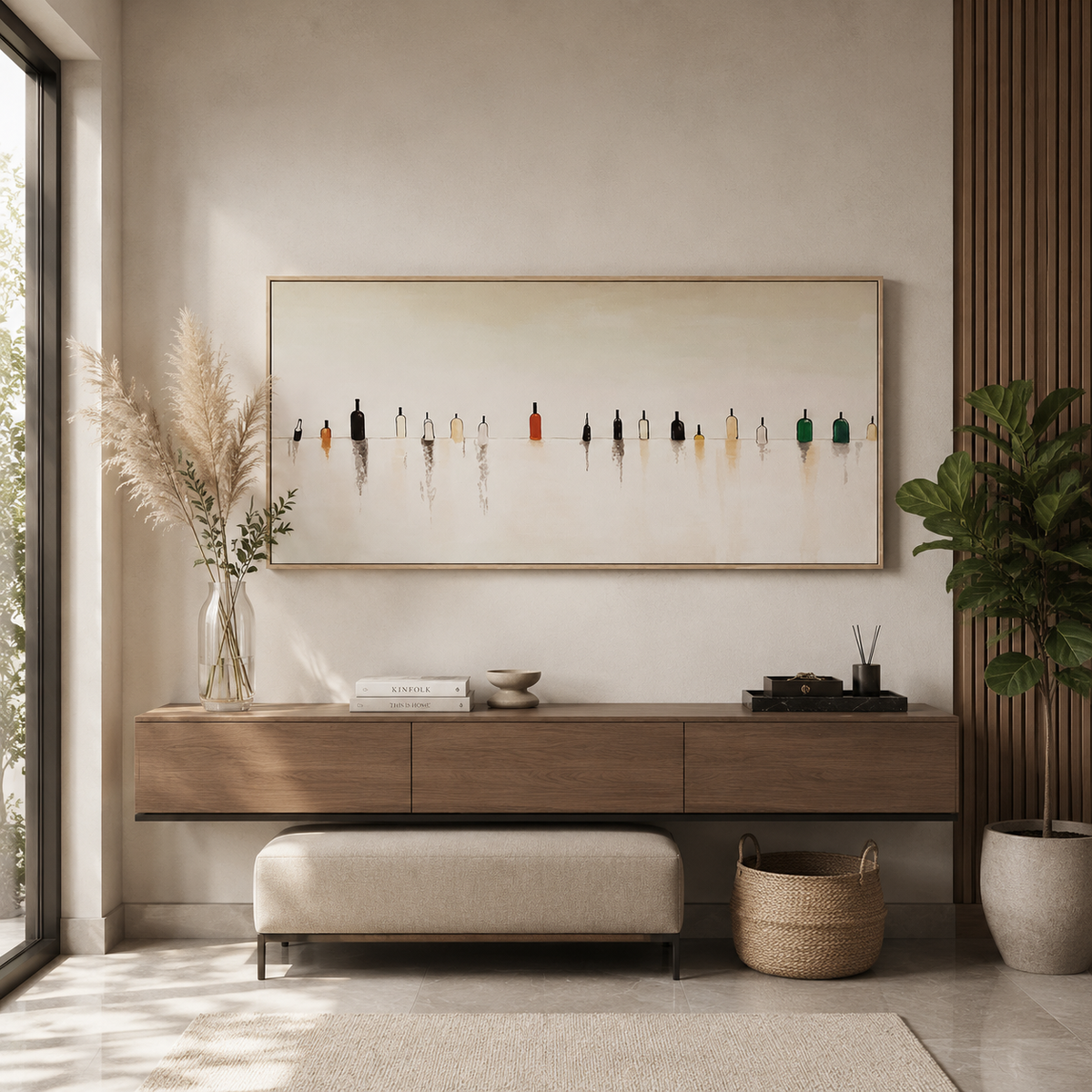 Silent Figures Minimalist Art Painting