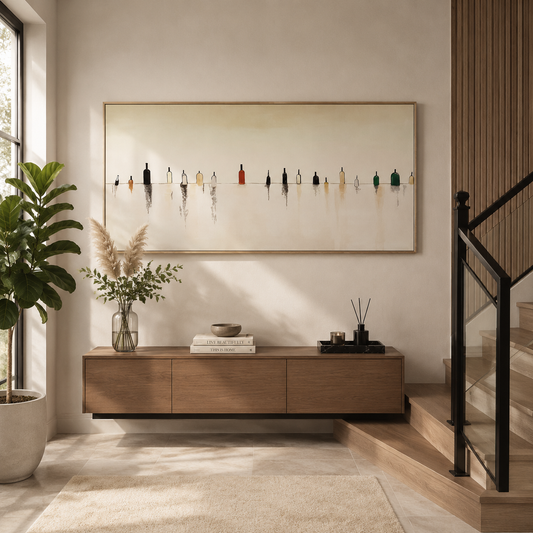 Silent Figures Minimalist Art Painting