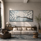 White Magnolia Textured Painting