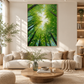 Emerald Canopy Light Forest Painting