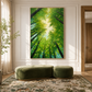 Emerald Canopy Light Forest Painting