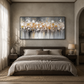 Golden Drift Blossom Abstract Painting