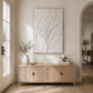 Ivory Whisper Leaves Abstract Painting