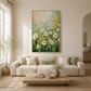 Morning Meadow White Floral Painting