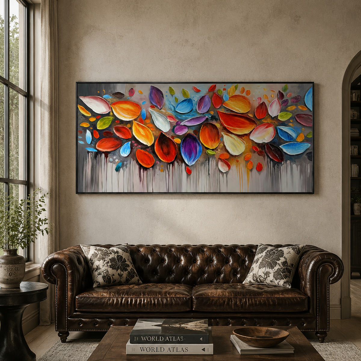 Petal Symphony Colorfall Abstract Painting