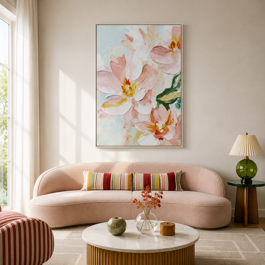 Petal Whisper Blush Floral Painting