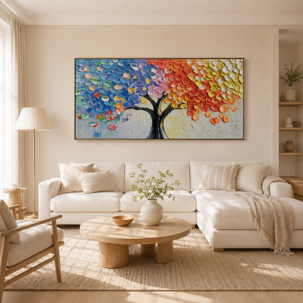 Spectrum Harmony Abstract Tree Painting #REX2 (484)