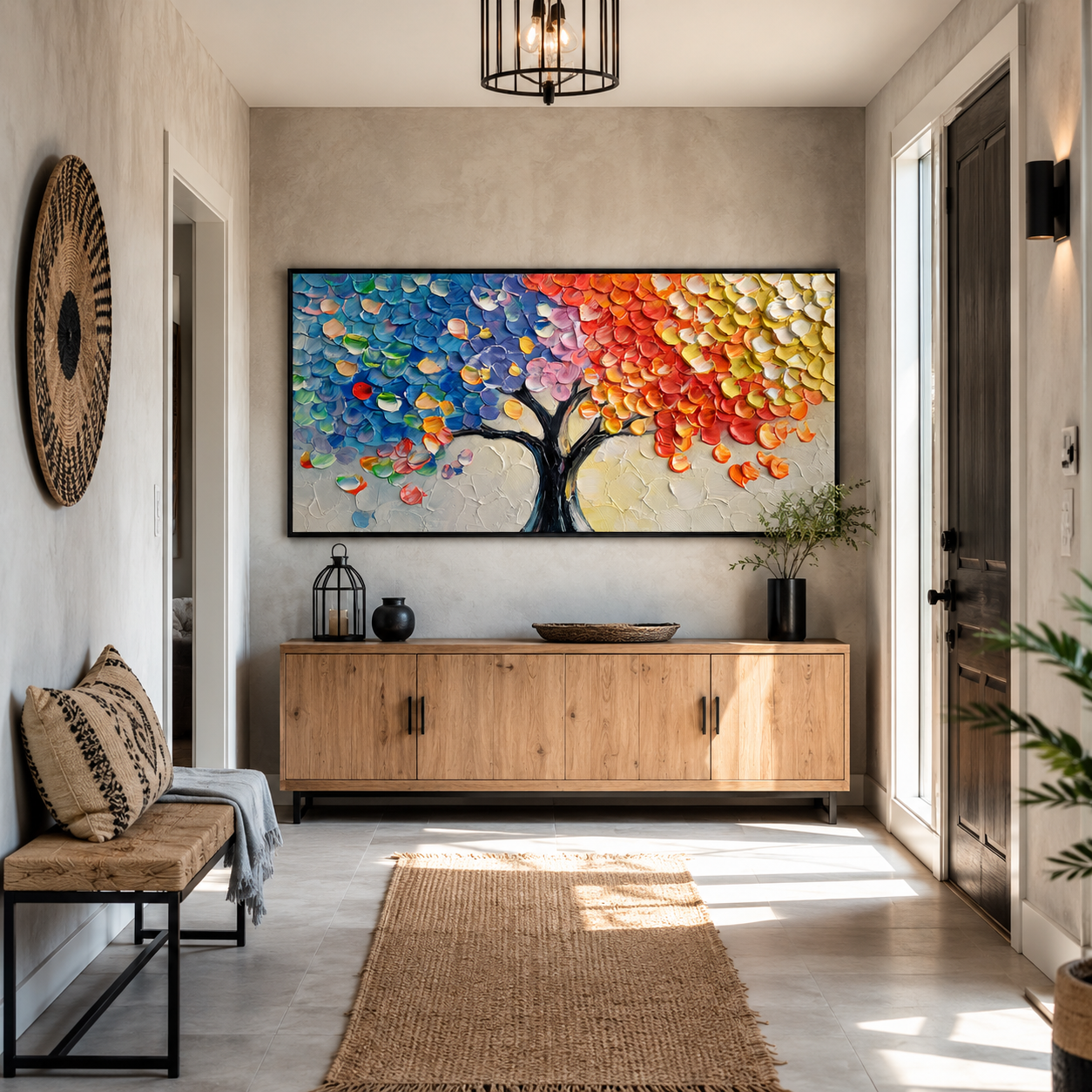 Spectrum Harmony Abstract Tree Painting #REX2 (484)
