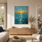 Golden Horizon Seascape Oil Painting #RIX1 (454)