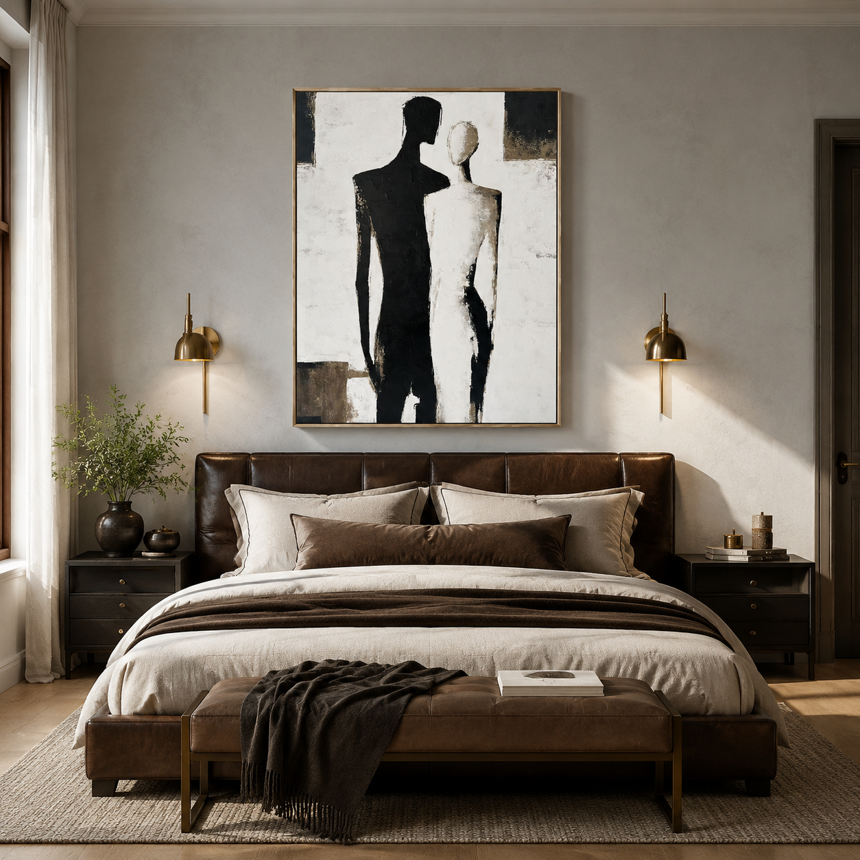 Dual Essence Abstract Couple Painting #RIX1 (309)