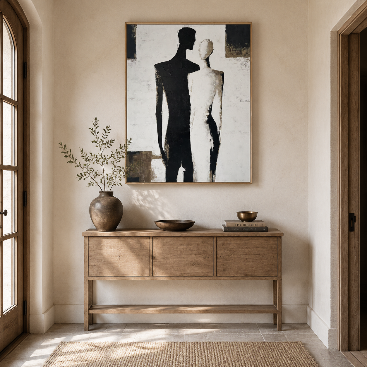 Dual Essence Abstract Couple Painting #RIX1 (309)