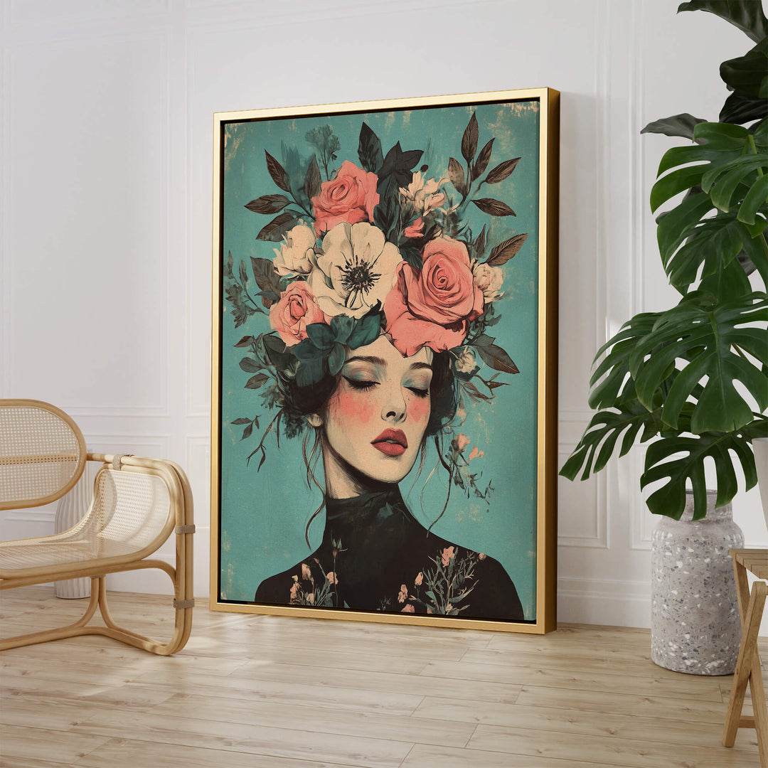 Floral Muse Portrait Painting