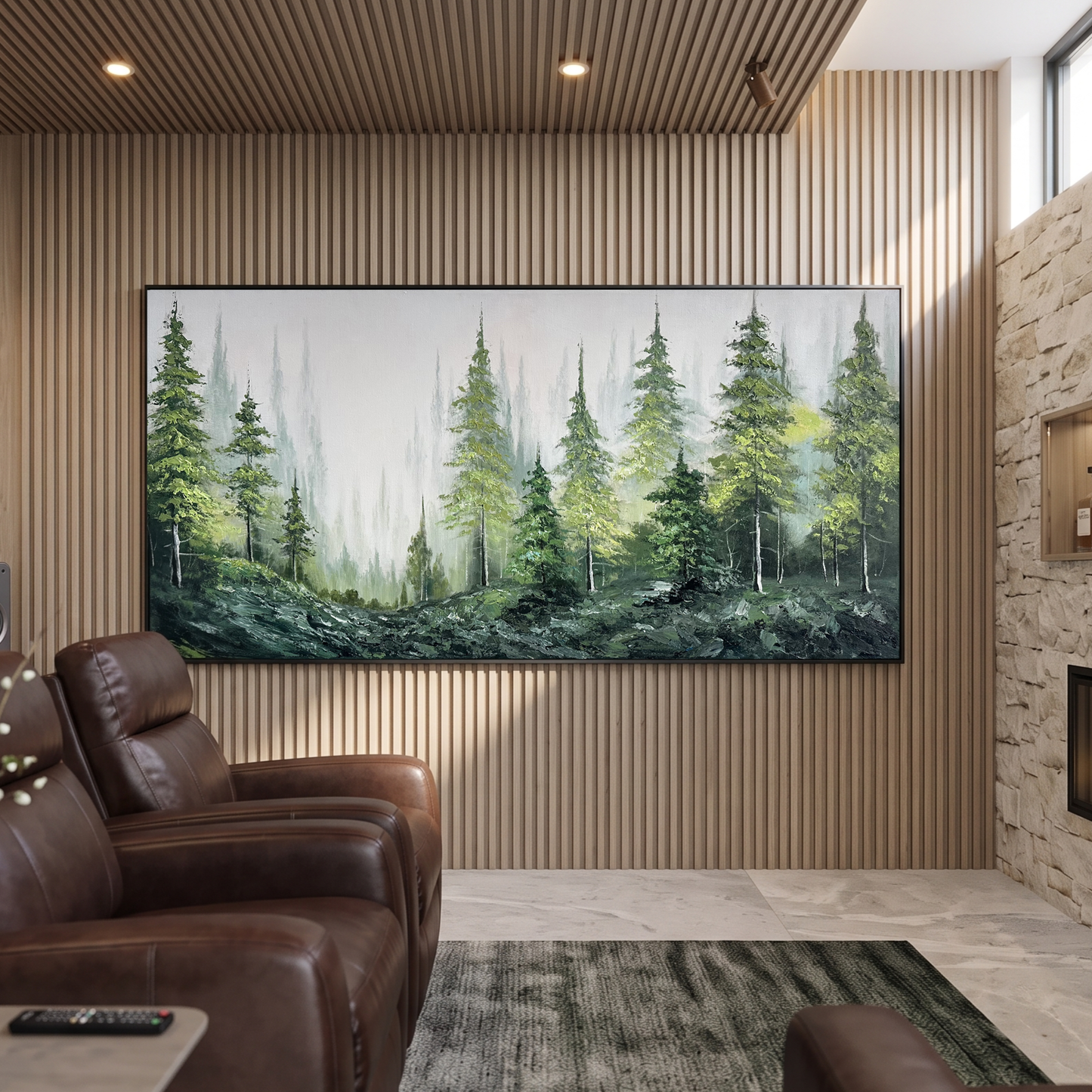 Whispering Pines Forest Landscape Painting #AR020