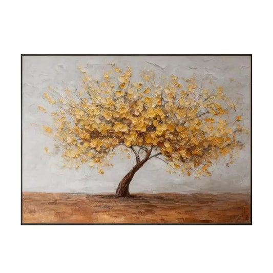 Golden Blossom Tree – Textured Nature Painting