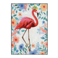 Floral Grace Flamingo Painting #H0059