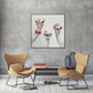 Quirky Ostrich Trio Portrait Painting #H0592