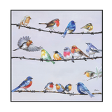 Vibrant Songbirds Gathering Painting #H0651