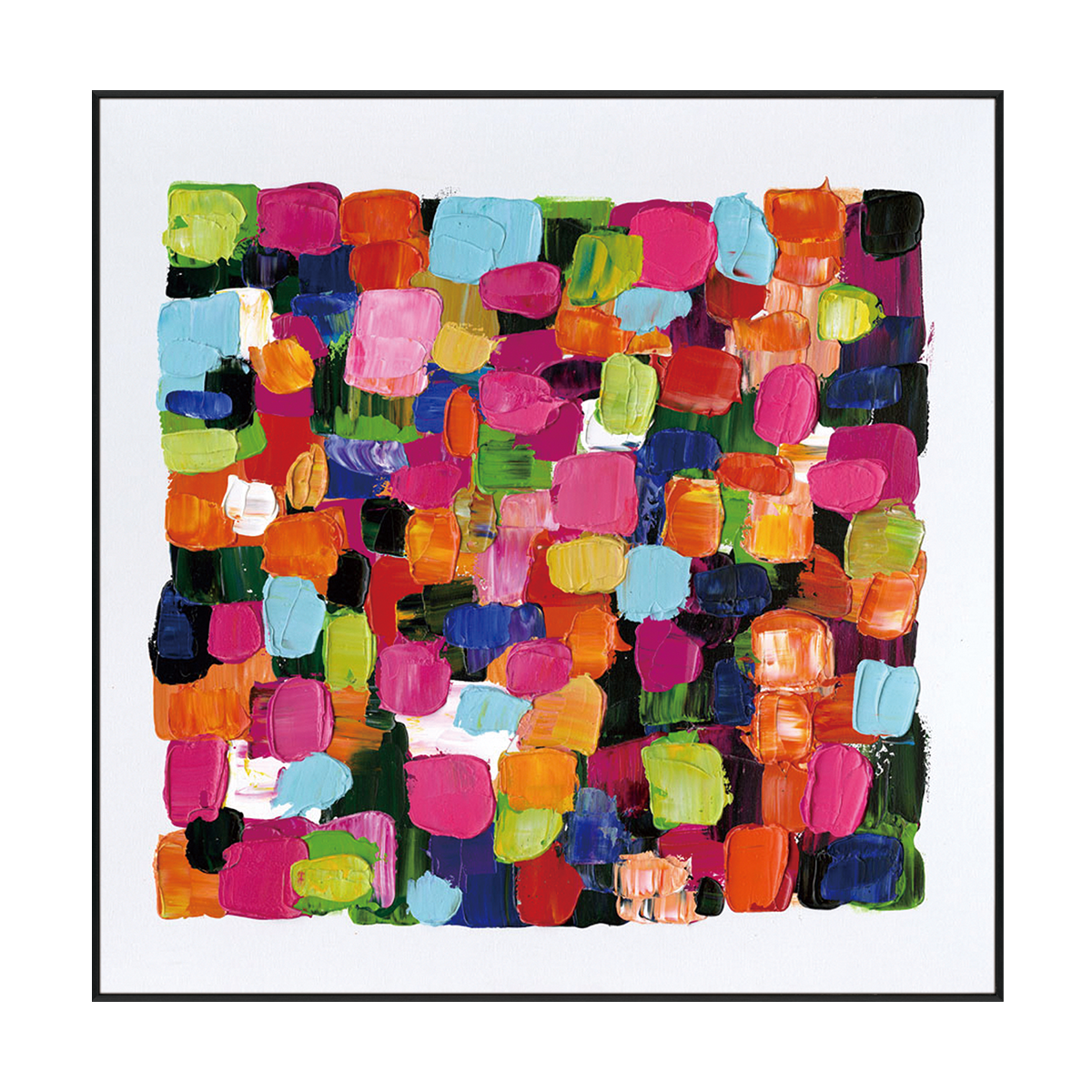 Chromatic Pulse Color Block Abstract Painting #H0922