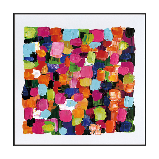 Chromatic Pulse Color Block Abstract Painting #H0922