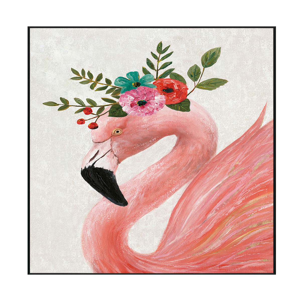 Blush Charm Flamingo Painting #H3650