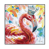 Regal Flamingo Crown Painting #H7347