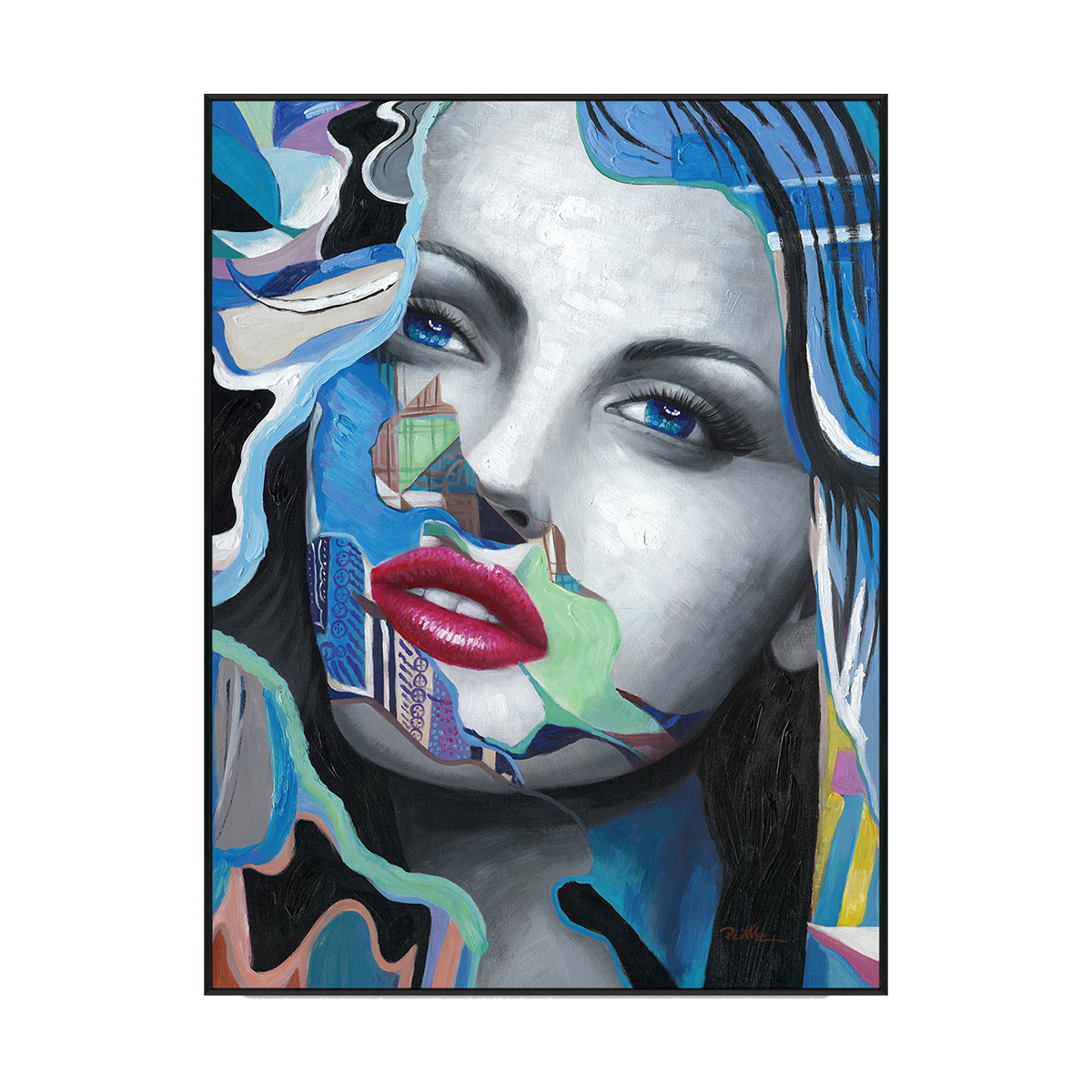 Vivid Muse Abstract Portrait Painting #I0064
