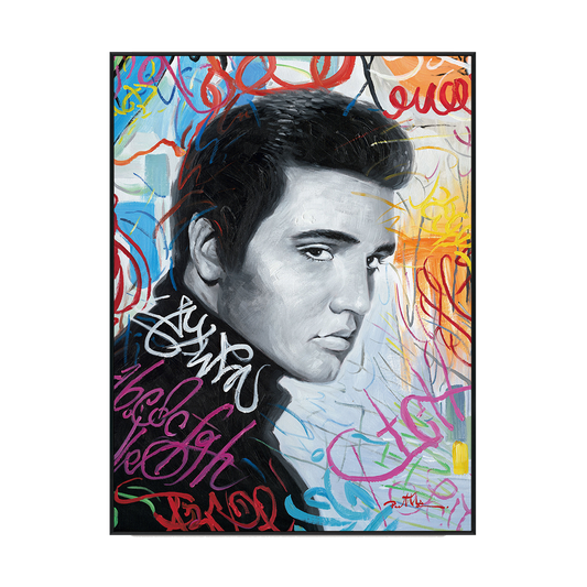 Graffiti Legend Black & White Portrait Painting #I0222