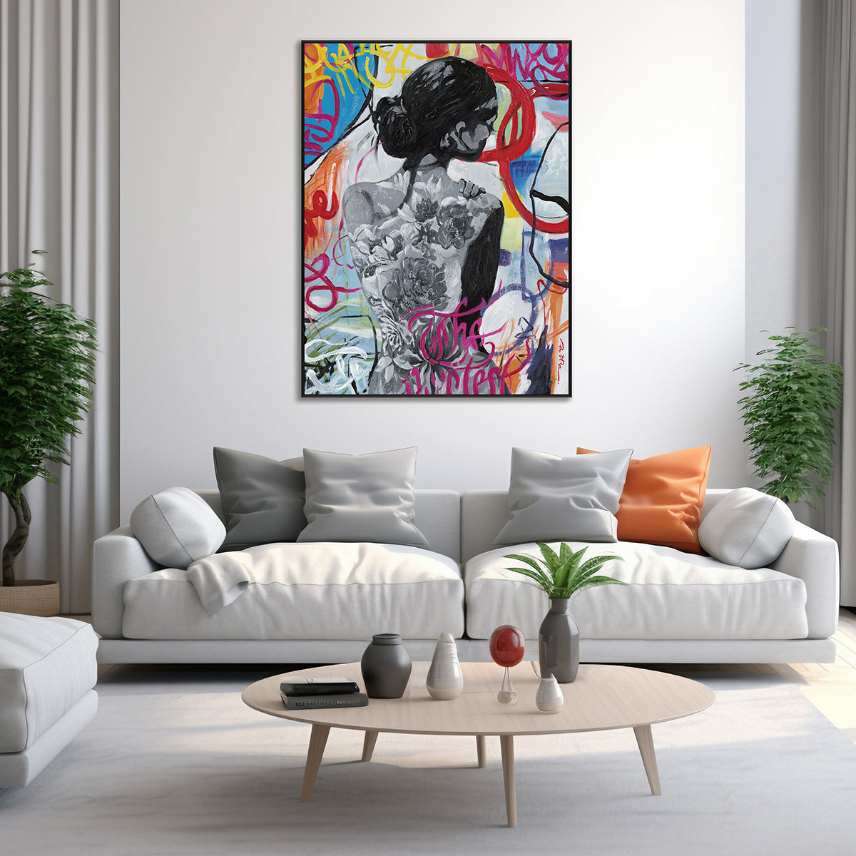 Tattoo Muse Graffiti Back Portrait Painting #I0224