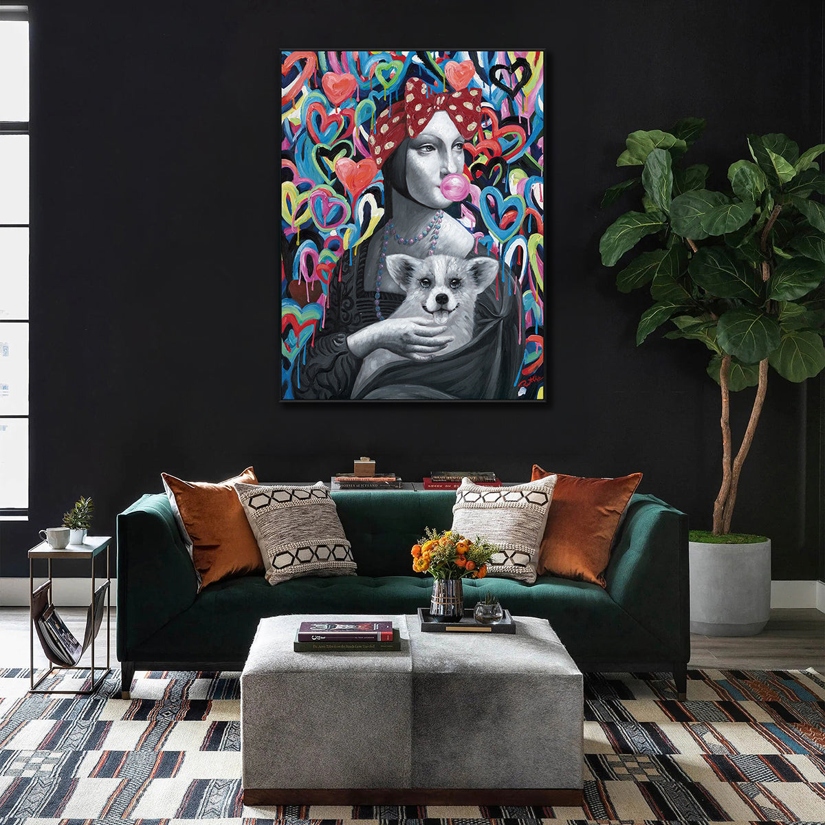 Pop Mona Modern Graffiti Portrait Painting #I0310