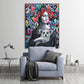 Pop Mona Modern Graffiti Portrait Painting #I0310