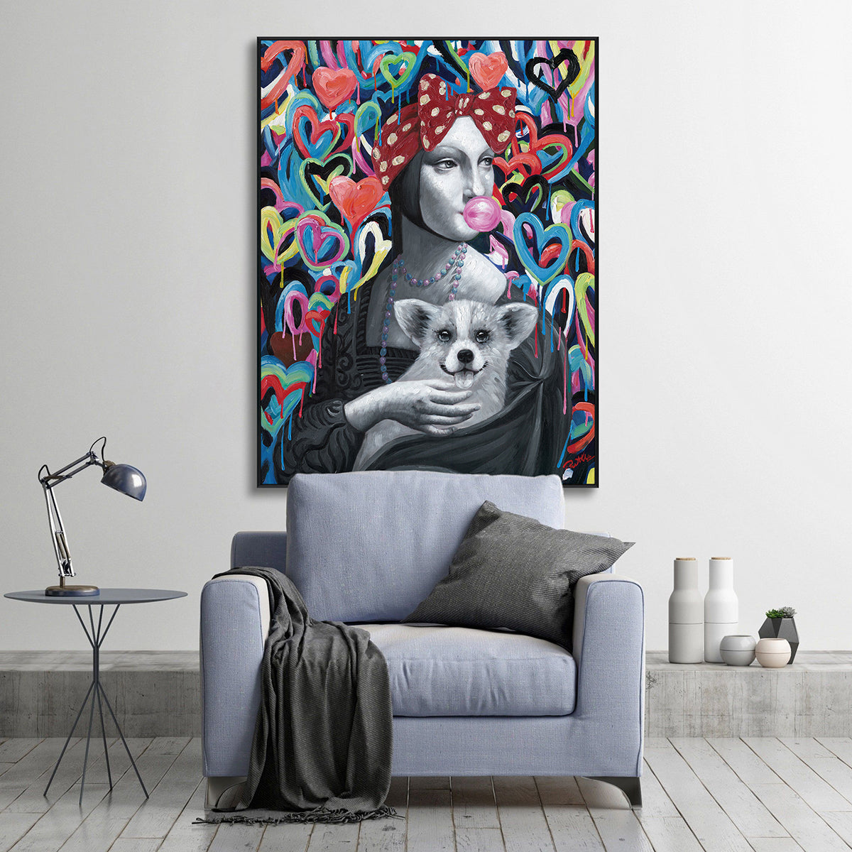 Pop Mona Modern Graffiti Portrait Painting #I0310