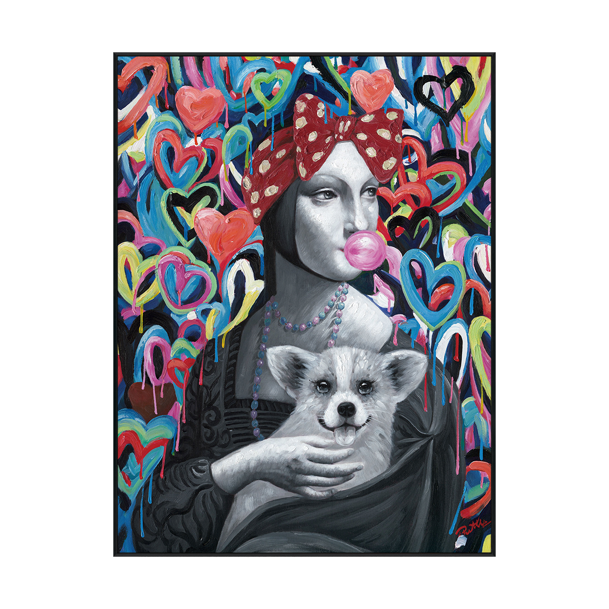 Pop Mona Modern Graffiti Portrait Painting #I0310